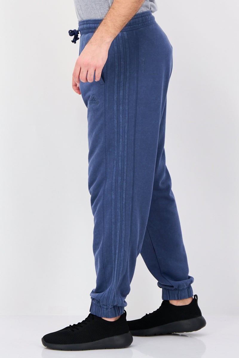 Adidas Men Loose Fit Embroidered Logo Outdoor Sweatpants, Slate Blue - Image 3